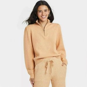 Universal Thread Quarter Zip Mock Neck Sweater NWT